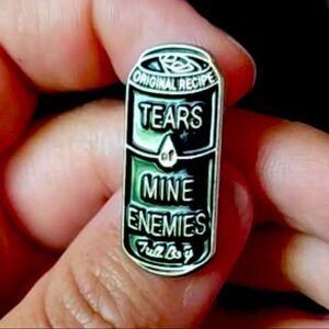 ✨ Goth Grunge Tears of Mine Original Recipe Can Enamel Pin✨Open a Can of Whoop…